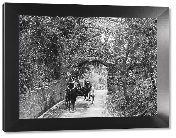 A Devon country lane Victorian period