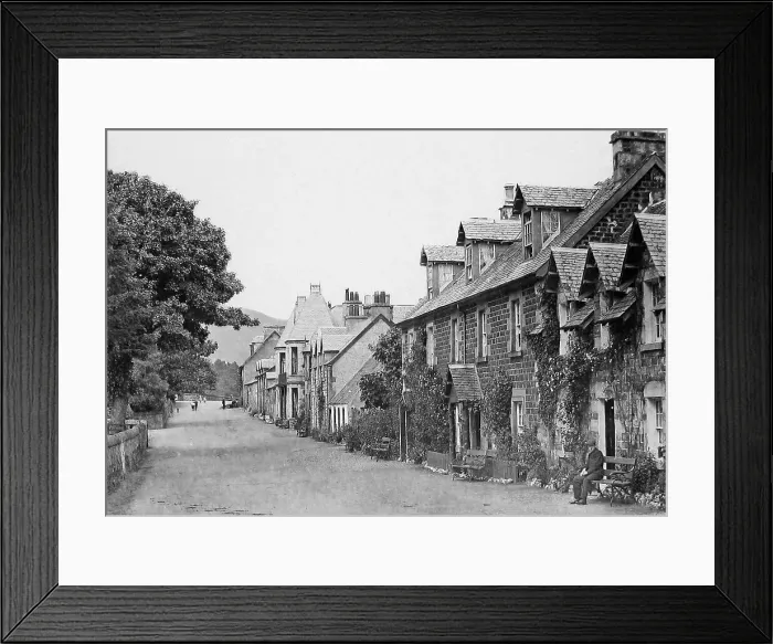 Framed Print : Strathyre Main Street Victorian period Framed Print : Strathyre Main Street Victorian period