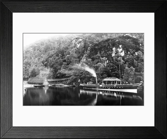 Framed Print : Loch Katrine steamer Rob Roy Victorian period Framed Print : Loch Katrine steamer Rob Roy Victorian period