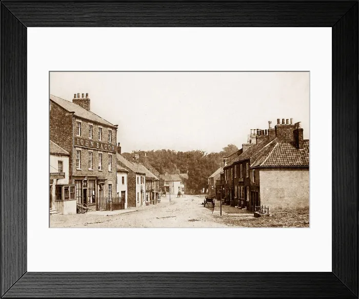 Framed Print : Boroughbridge High Street Victorian period Framed Print : Boroughbridge High Street Victorian period