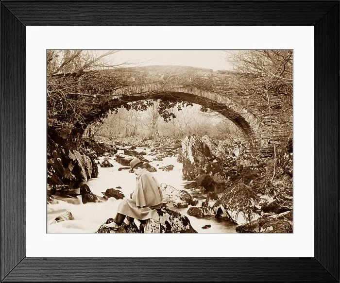 Framed Print : Lledr Bridge North wales Victorian period Framed Print : Lledr Bridge North wales Victorian period