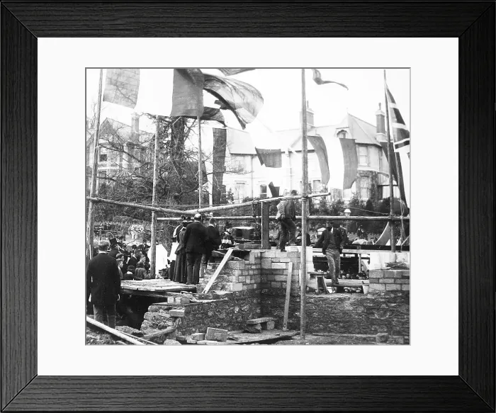 Framed Print : Laying foundation stone, Chelston Church, Torquay Framed Print : Laying foundation stone, Chelston Church, Torquay