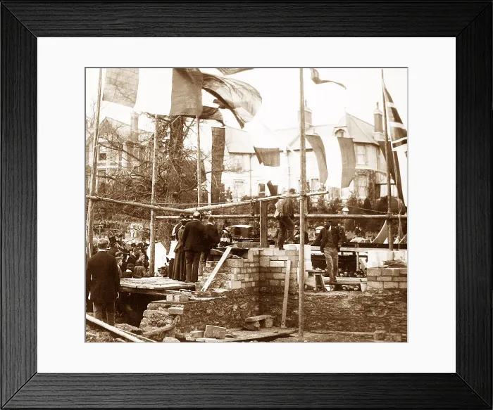 Framed Print : Laying foundation stone, Chelston Church, Torquay Framed Print : Laying foundation stone, Chelston Church, Torquay
