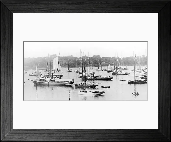 Framed Print : USA Newport Harbour pre-1900 Framed Print : USA Newport Harbour pre-1900