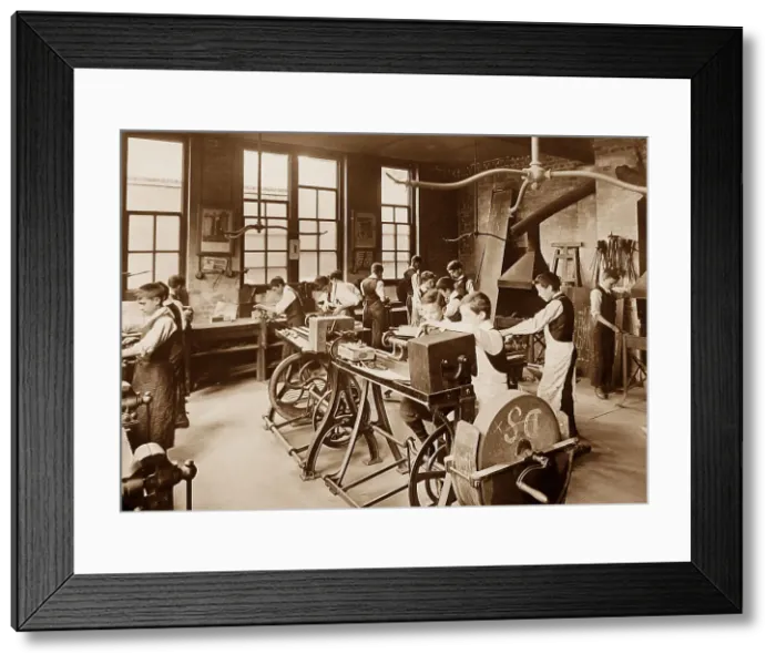 Framed Print : 1920 / 30s School metal working class Framed Print : 1920 / 30s School metal working class