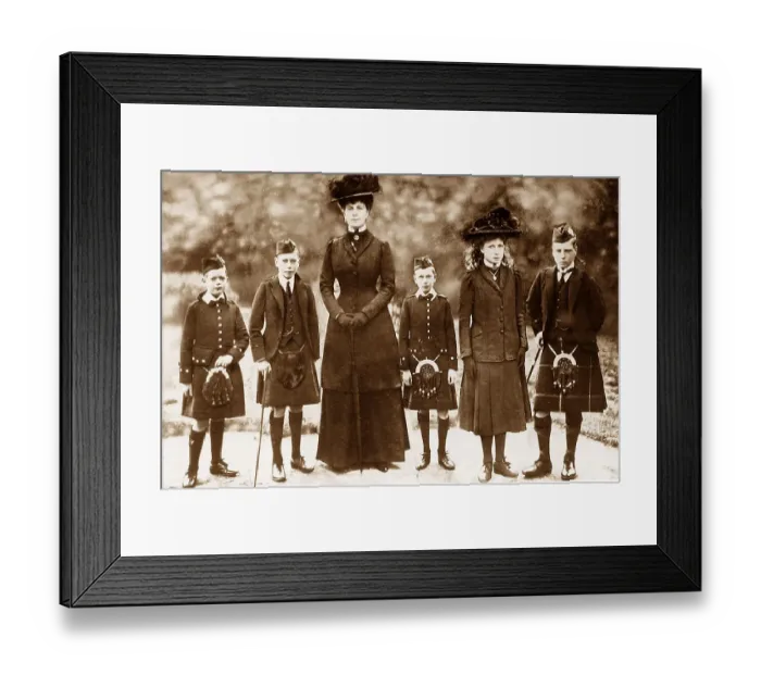 Framed Print : Queen Mary and Princes Albert Henry George and Princess Mary