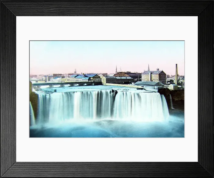 Framed Print : Rochester Genesee Falls USA pre-1900 Framed Print : Rochester Genesee Falls USA pre-1900