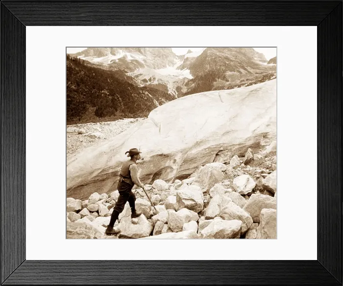 Framed Print : Glacier - Mount Sir Donald - Canada early 1900s Framed Print : Glacier - Mount Sir Donald - Canada early 1900s