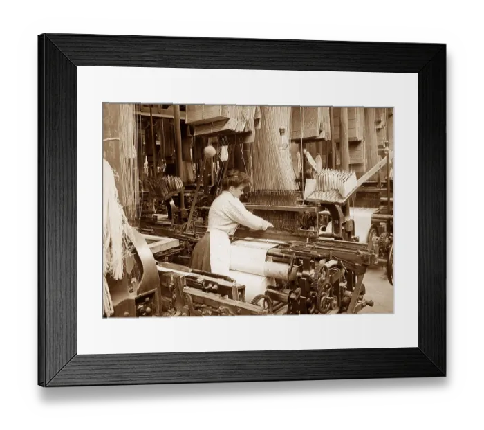 Framed Print : Canada textile industry early 1900s Framed Print : Canada textile industry early 1900s