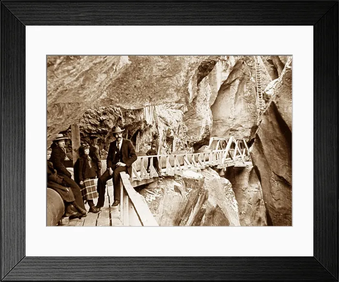 Framed Print : Box Canyon Colorado USA early 1900s Framed Print : Box Canyon Colorado USA early 1900s