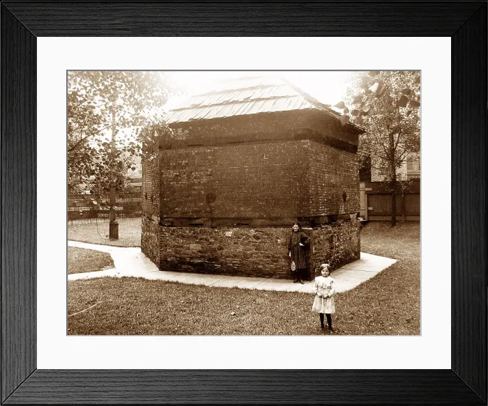 Framed Print : A Block House at Fort Pitt Pittsburg USA early 1900s Framed Print : A Block House at Fort Pitt Pittsburg USA early 1900s