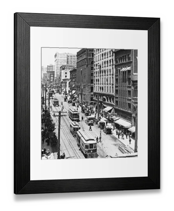 Framed Print : Second Avenue Seattle USA possibly 1920s