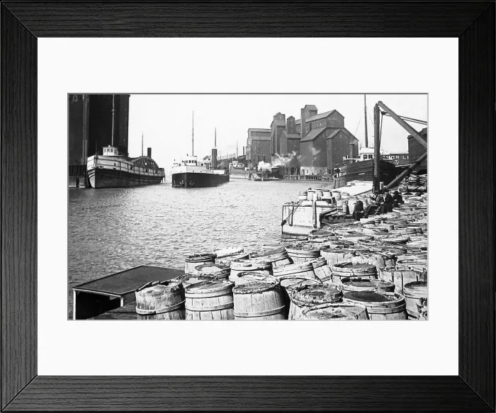 Framed Print : Erie Canal Buffalo USA early 1900s Framed Print : Erie Canal Buffalo USA early 1900s
