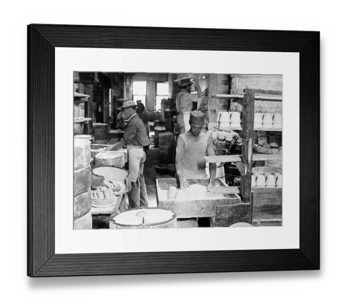 Framed Print : Pottery factory Trenton New Jersey USA early 1900s Framed Print : Pottery factory Trenton New Jersey USA early 1900s