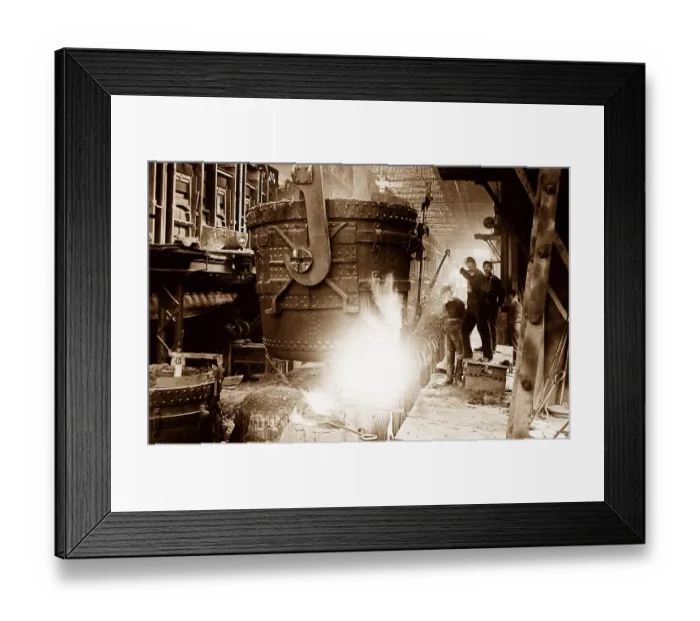 Framed Print : Steelworks Pittsburg Pennsylvania USA early 1900s Framed Print : Steelworks Pittsburg Pennsylvania USA early 1900s