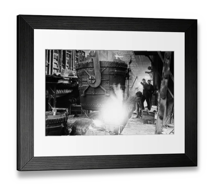 Framed Print : Steelworks Pittsburg Pennsylvania USA early 1900s Framed Print : Steelworks Pittsburg Pennsylvania USA early 1900s