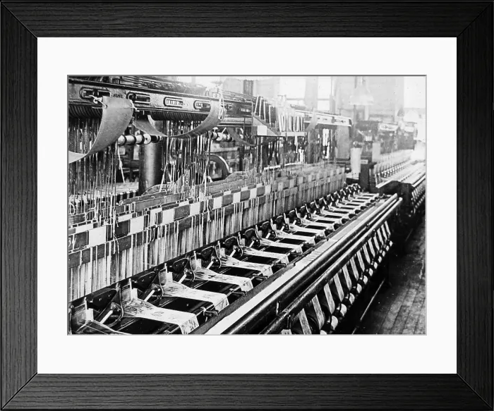 Framed Print : Weaving silk Patterson New Jersey USA early 1900s Framed Print : Weaving silk Patterson New Jersey USA early 1900s