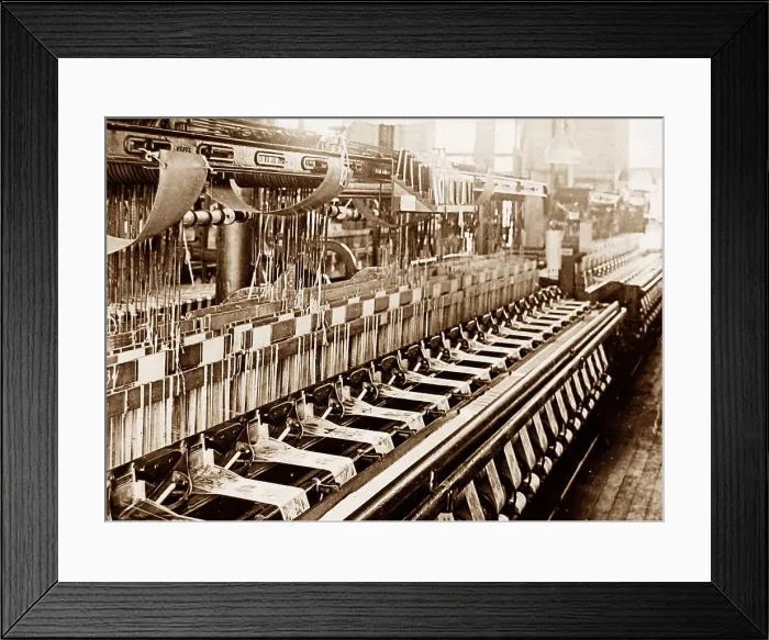 Framed Print : Weaving silk Patterson New Jersey USA early 1900s Framed Print : Weaving silk Patterson New Jersey USA early 1900s