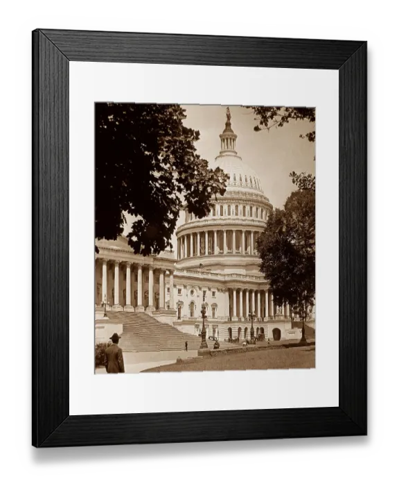 Framed Print : United States Capitol Washington DC USA early 1900s