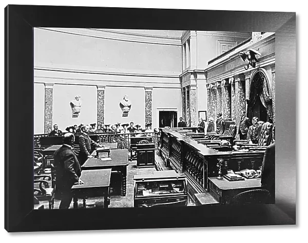 Supreme Court Room United States Capitol USA early 1900s
