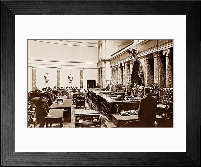 Framed Print : Supreme Court Room United States Capitol USA early 1900s Framed Print : Supreme Court Room United States Capitol USA early 1900s