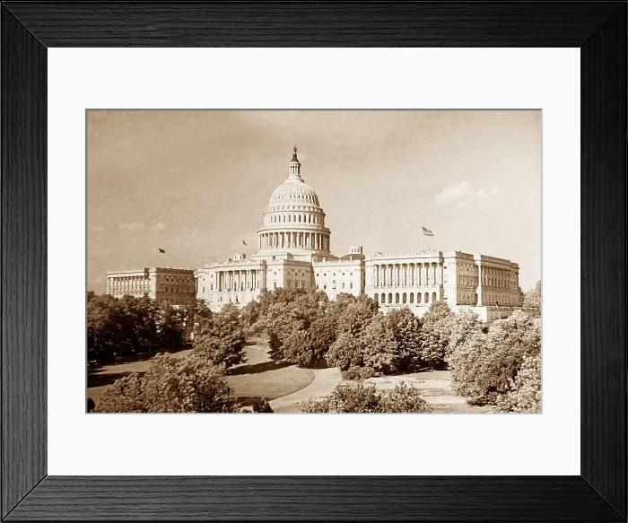Framed Print : United States Capitol USA early 1900s Framed Print : United States Capitol USA early 1900s