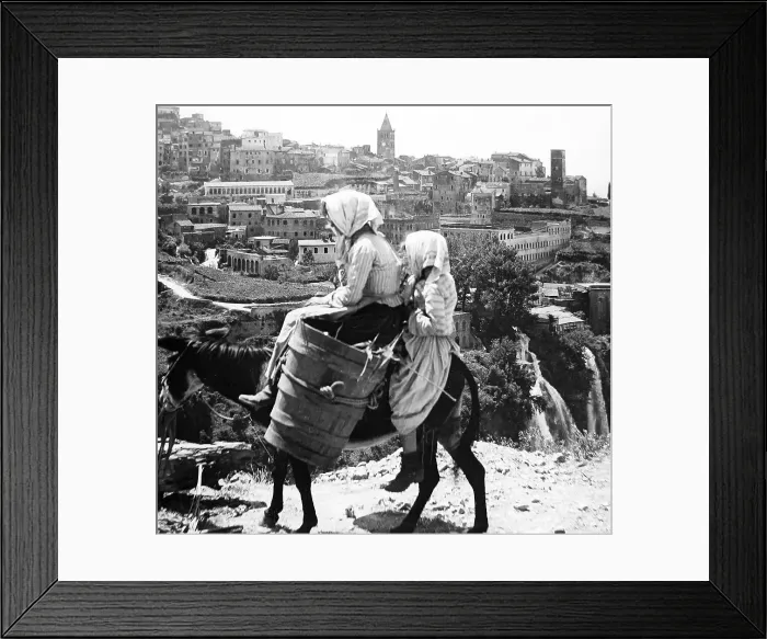 Framed Print : On the road to Tivoli Italy early 1900s Framed Print : On the road to Tivoli Italy early 1900s