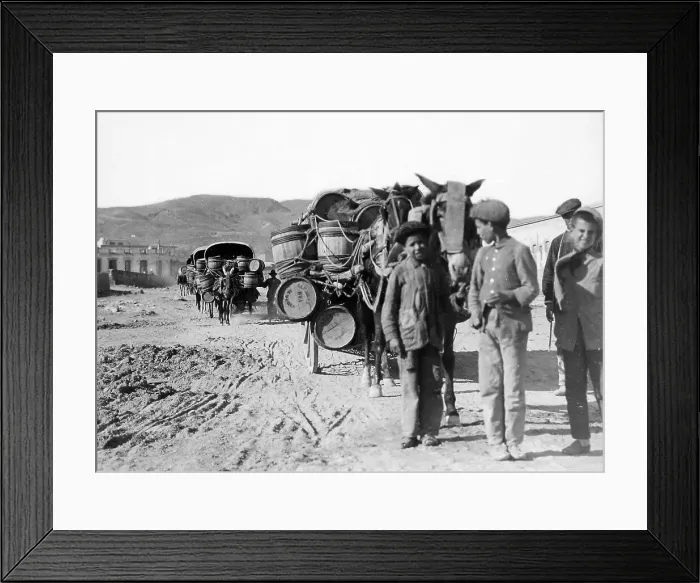Framed Print : Andalusian carts entering Almeria Spain early 1900s Framed Print : Andalusian carts entering Almeria Spain early 1900s