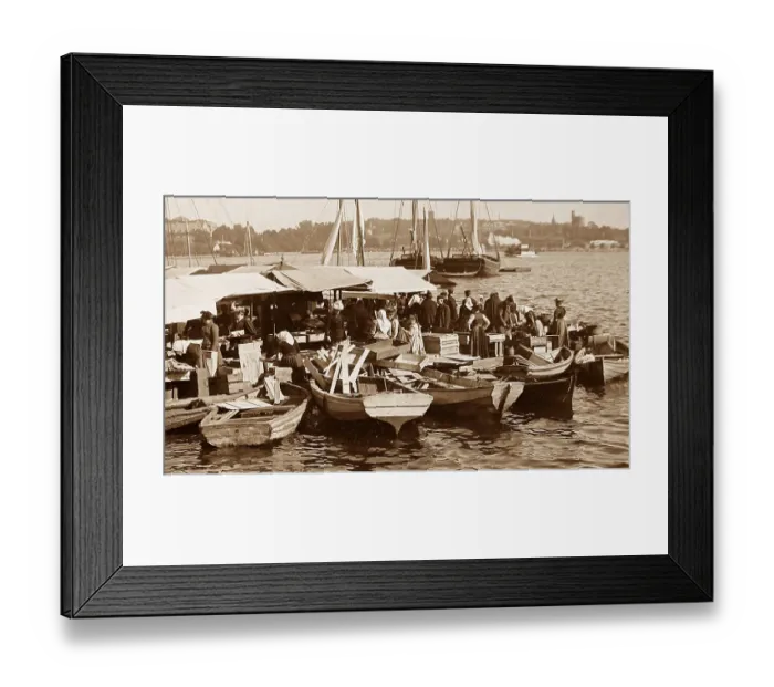Framed Print : Skeppsbron fish market Stockholm Sweden early 1900s Framed Print : Skeppsbron fish market Stockholm Sweden early 1900s