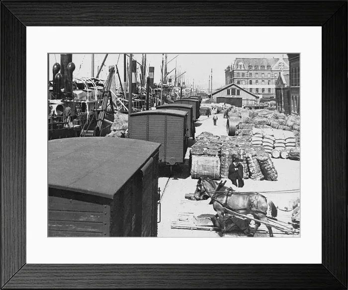 Framed Print : Gothenburg harbour Sweden early 1900s Framed Print : Gothenburg harbour Sweden early 1900s