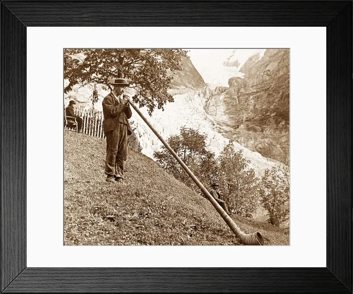 Framed Print : Alpine Horn, Grindelwald, Switzerland Framed Print : Alpine Horn, Grindelwald, Switzerland