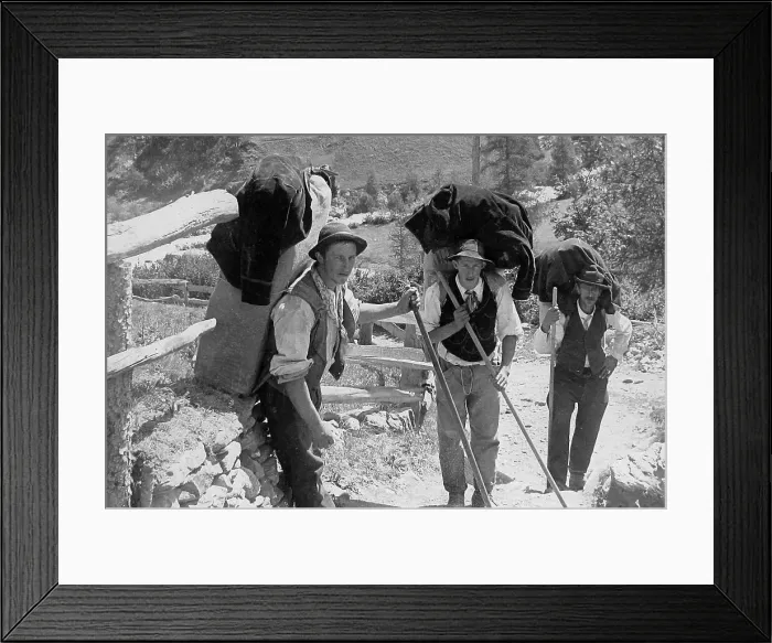 Framed Print : Taking goods to the high villages Zermatt Switzerland Framed Print : Taking goods to the high villages Zermatt Switzerland