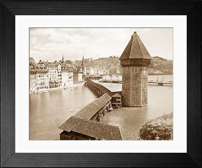Framed Print : The Kappelle Brucke, Lucerne, Switzerland Framed Print : The Kappelle Brucke, Lucerne, Switzerland
