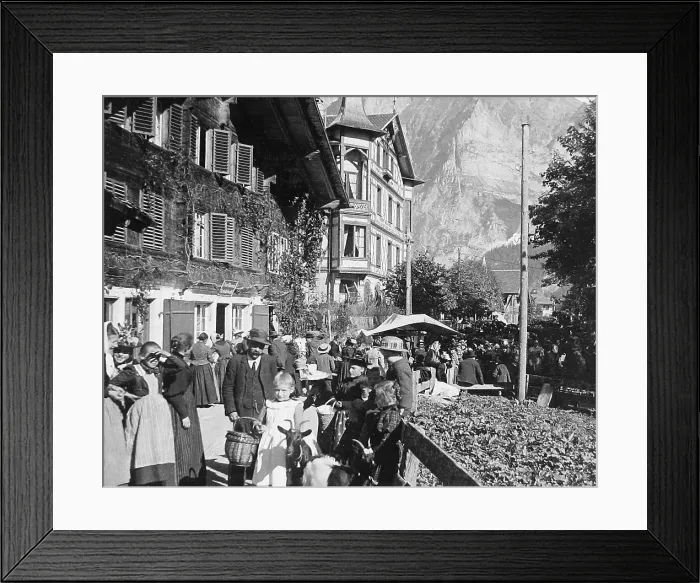 Framed Print : Grindelwald Switzerland early 1900s Framed Print : Grindelwald Switzerland early 1900s