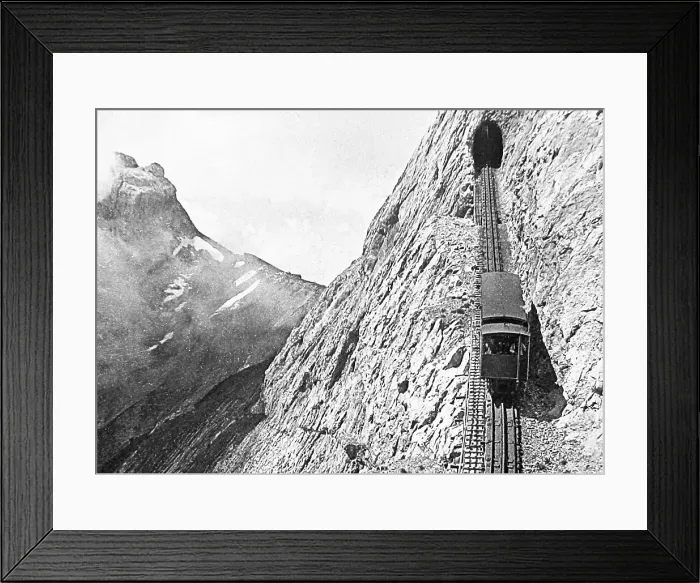 Framed Print : Mount Pilatus Railway Switzerland early 1900s Framed Print : Mount Pilatus Railway Switzerland early 1900s