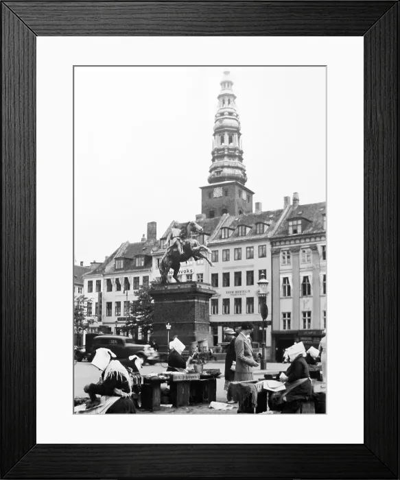 Framed Print : Market Copenhagen Denmark in the 1930s Framed Print : Market Copenhagen Denmark in the 1930s