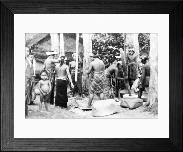 Framed Print : Bali village in the 1920s Framed Print : Bali village in the 1920s