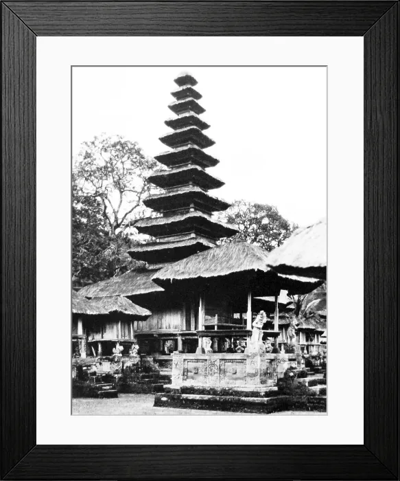 Framed Print : Bali pagoda in the 1920s Framed Print : Bali pagoda in the 1920s