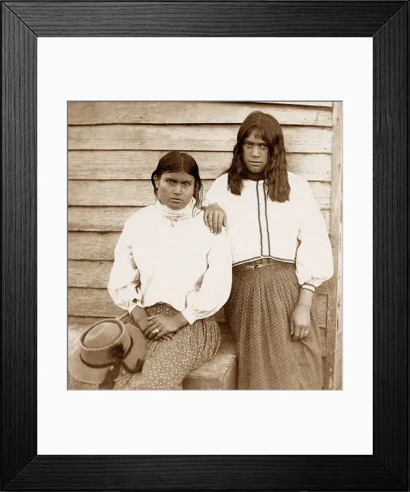 Framed Print : Maori girls, new Zealand Framed Print : Maori girls, new Zealand