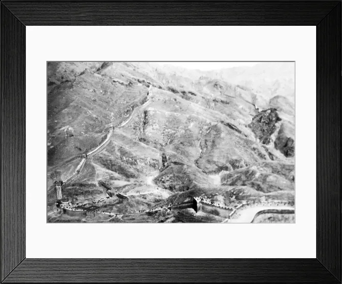 Framed Print : The Great Wall of China probably 1920s Framed Print : The Great Wall of China probably 1920s