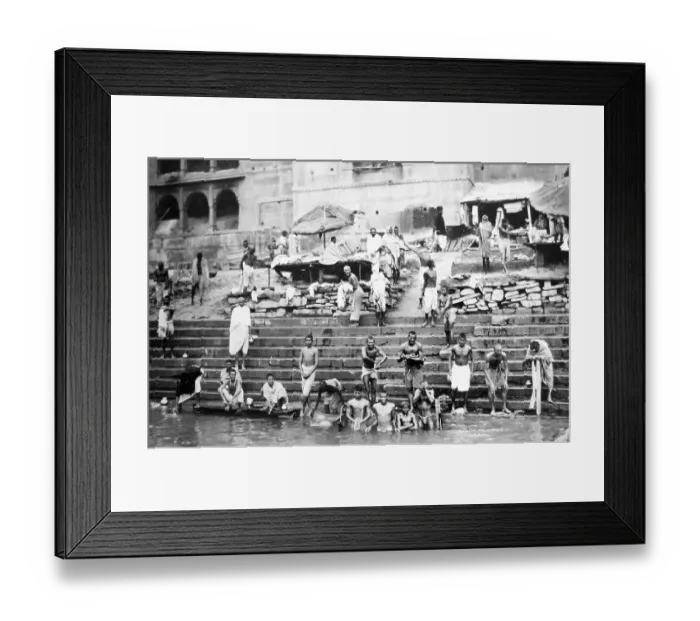 Framed Print : River Ganges Varanasi India probably 1920s Framed Print : River Ganges Varanasi India probably 1920s