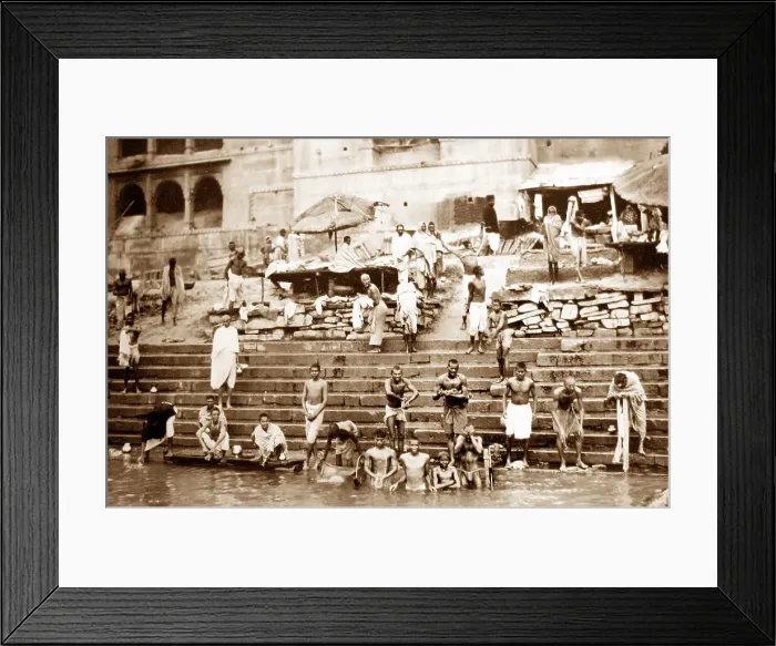 Framed Print : Bathing in the River Ganges, Varanasi, India Framed Print : Bathing in the River Ganges, Varanasi, India
