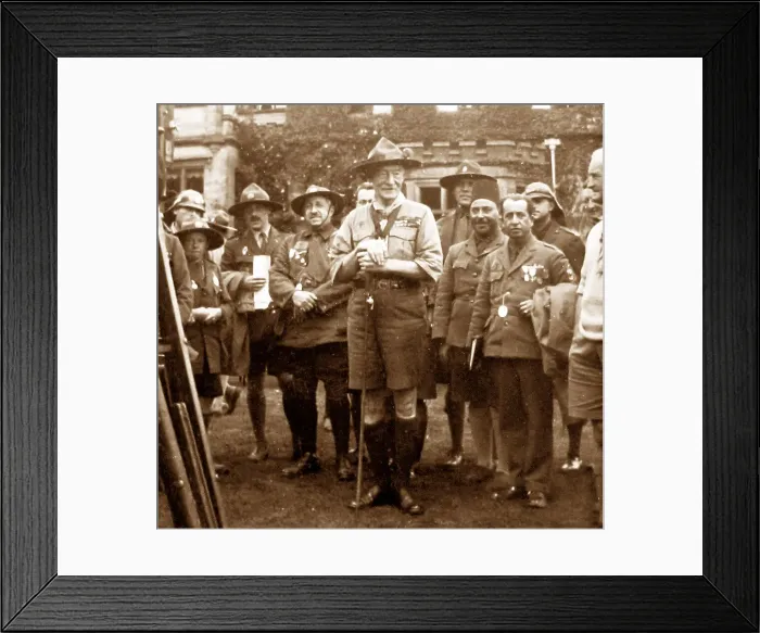 Framed Print : Baden Powell at the Third World Scout Jamboree Framed Print : Baden Powell at the Third World Scout Jamboree