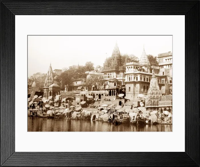 Framed Print : River Ganges, Benares, India Framed Print : River Ganges, Benares, India