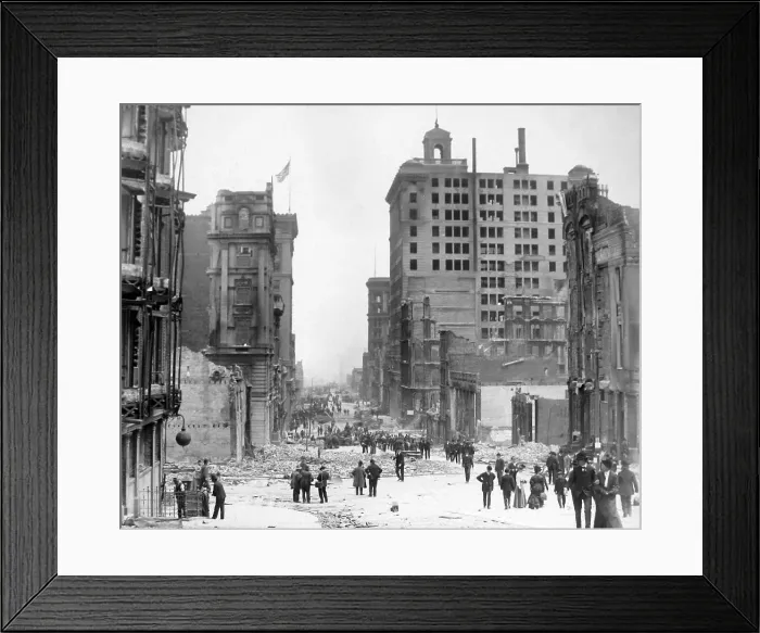 Framed Print : San Francisco Earthquake in 1906 Framed Print : San Francisco Earthquake in 1906