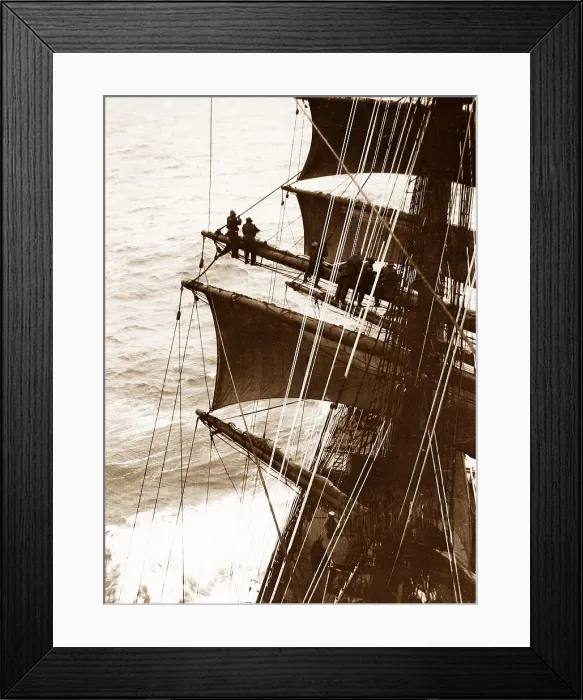 Framed Print : Furling sails, Sailing Ship Framed Print : Furling sails, Sailing Ship