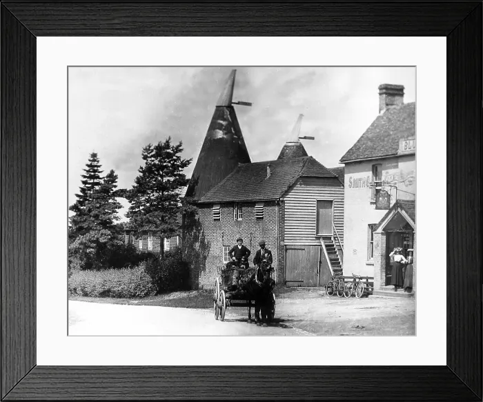 Framed Print : An Oast House in Kent Victorian period Framed Print : An Oast House in Kent Victorian period