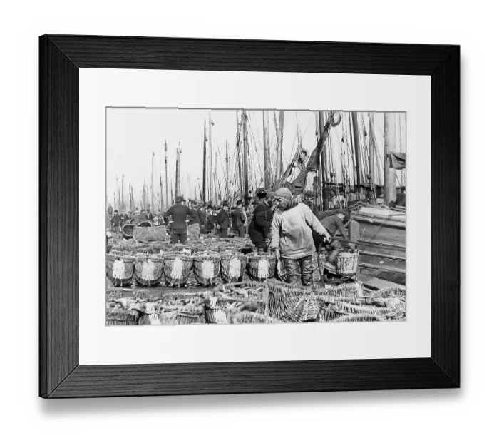 Framed Print : Great Yarmouth herring fishermen early 1900s Framed Print : Great Yarmouth herring fishermen early 1900s