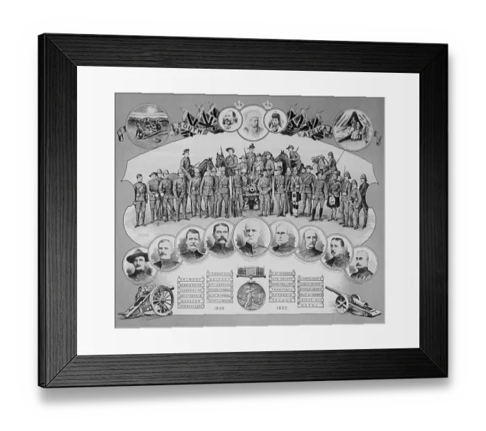 Framed Print : Military heroes of the Boer War Framed Print : Military heroes of the Boer War