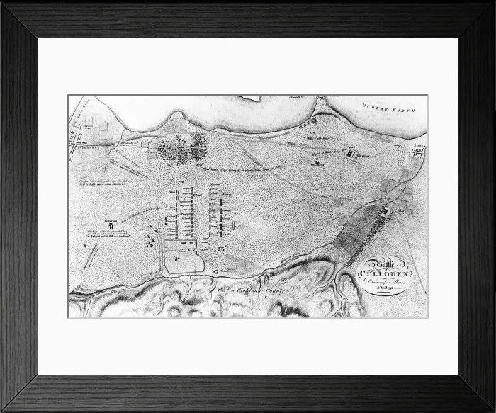 Framed Print : Map of Culloden Battlefield Framed Print : Map of Culloden Battlefield